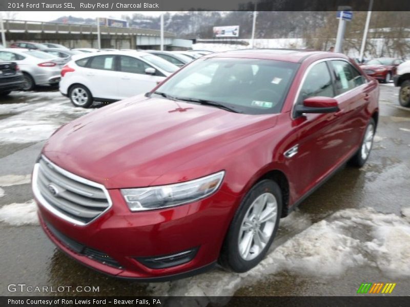 Ruby Red / Charcoal Black 2014 Ford Taurus SEL