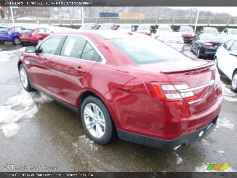 Ruby Red / Charcoal Black 2014 Ford Taurus SEL