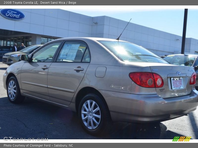 Desert Sand Mica / Beige 2008 Toyota Corolla LE