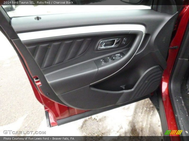 Ruby Red / Charcoal Black 2014 Ford Taurus SEL