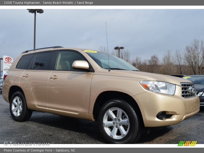Sandy Beach Metallic / Sand Beige 2008 Toyota Highlander