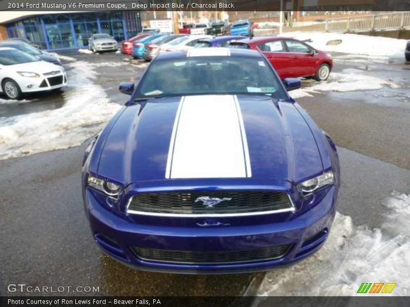 Deep Impact Blue / Charcoal Black 2014 Ford Mustang V6 Premium Coupe
