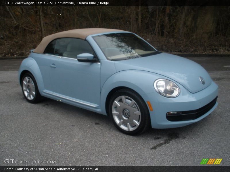 Denim Blue / Beige 2013 Volkswagen Beetle 2.5L Convertible