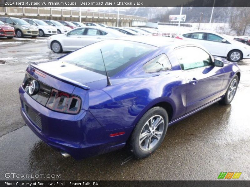 Deep Impact Blue / Charcoal Black 2014 Ford Mustang V6 Premium Coupe