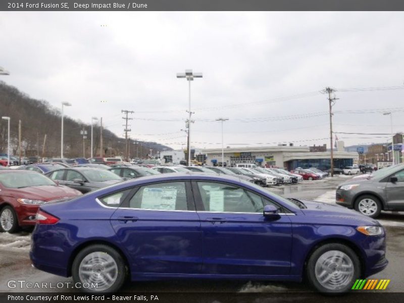 Deep Impact Blue / Dune 2014 Ford Fusion SE