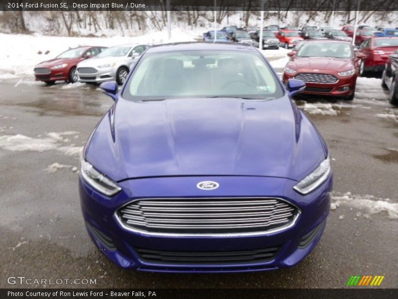 Deep Impact Blue / Dune 2014 Ford Fusion SE