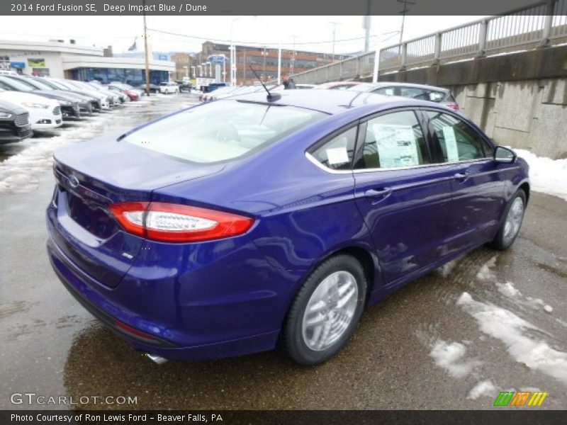 Deep Impact Blue / Dune 2014 Ford Fusion SE
