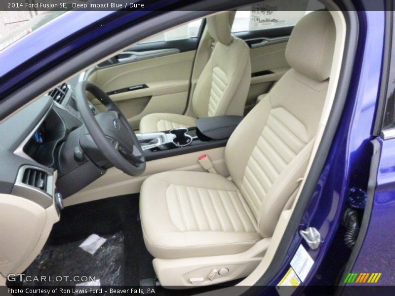 Deep Impact Blue / Dune 2014 Ford Fusion SE