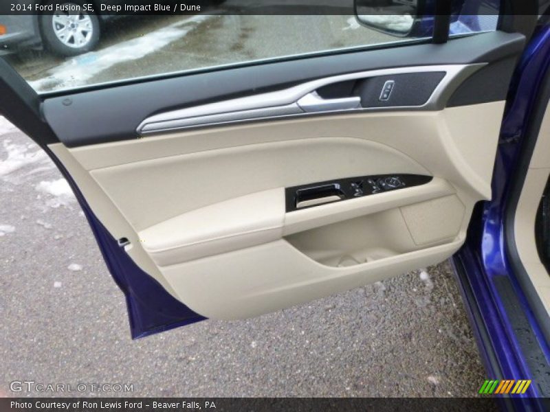Deep Impact Blue / Dune 2014 Ford Fusion SE