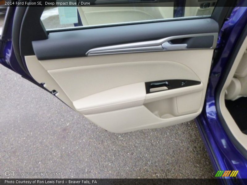 Deep Impact Blue / Dune 2014 Ford Fusion SE