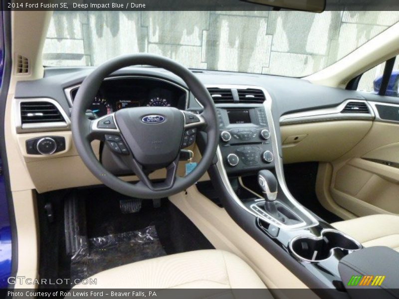 Deep Impact Blue / Dune 2014 Ford Fusion SE