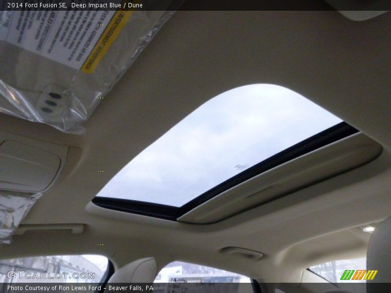 Deep Impact Blue / Dune 2014 Ford Fusion SE