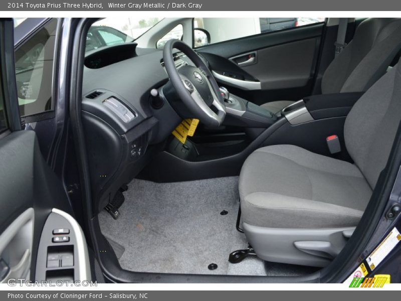 Winter Gray Metallic / Dark Gray 2014 Toyota Prius Three Hybrid