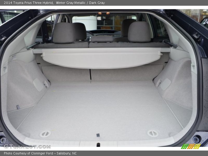 Winter Gray Metallic / Dark Gray 2014 Toyota Prius Three Hybrid