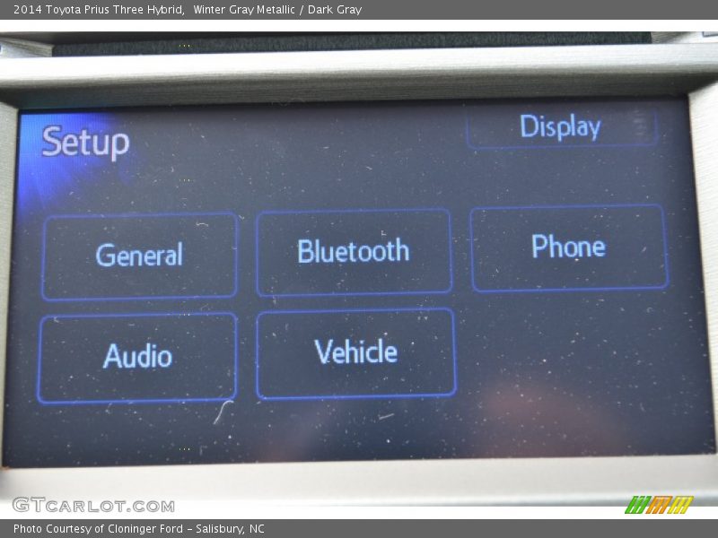 Winter Gray Metallic / Dark Gray 2014 Toyota Prius Three Hybrid