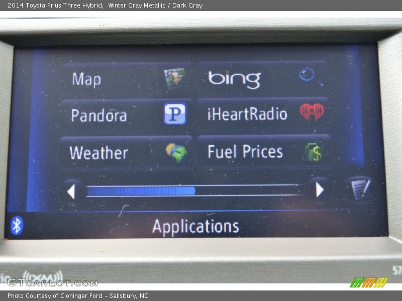 Winter Gray Metallic / Dark Gray 2014 Toyota Prius Three Hybrid