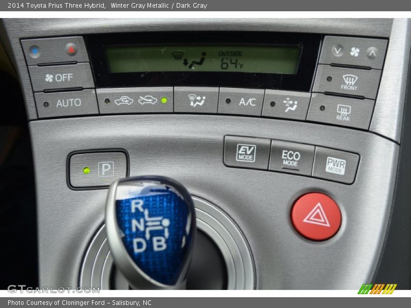 Winter Gray Metallic / Dark Gray 2014 Toyota Prius Three Hybrid