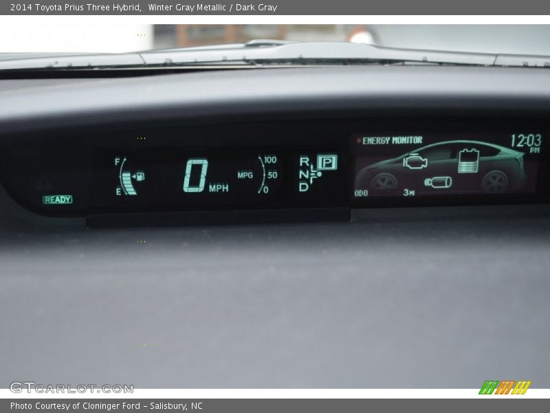 Winter Gray Metallic / Dark Gray 2014 Toyota Prius Three Hybrid