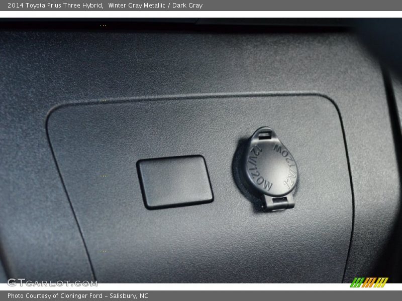 Winter Gray Metallic / Dark Gray 2014 Toyota Prius Three Hybrid