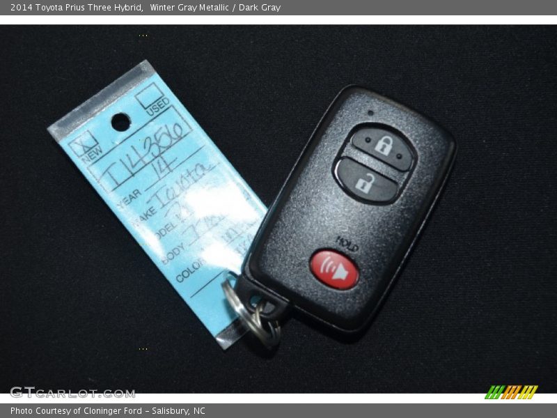 Winter Gray Metallic / Dark Gray 2014 Toyota Prius Three Hybrid