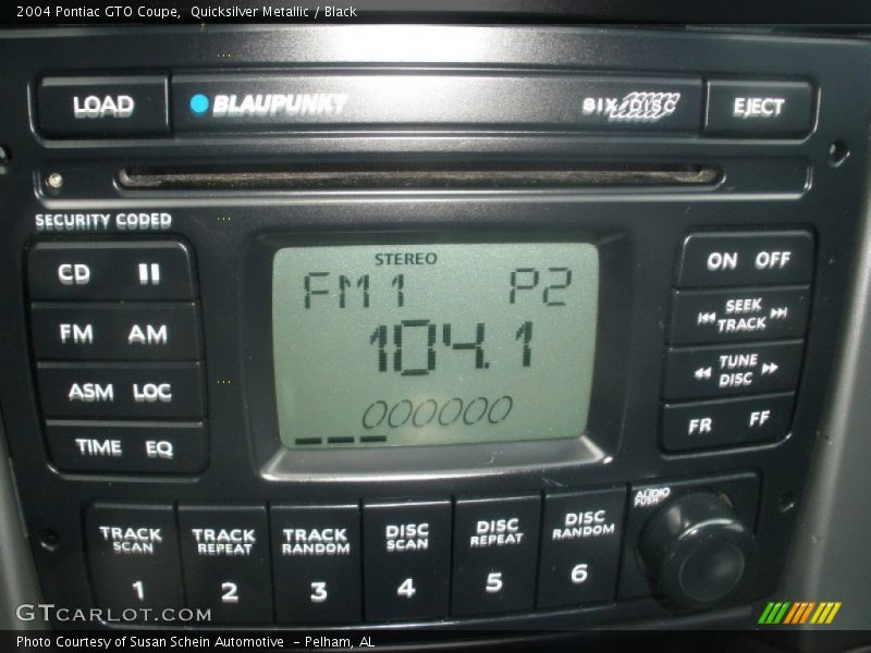 Audio System of 2004 GTO Coupe