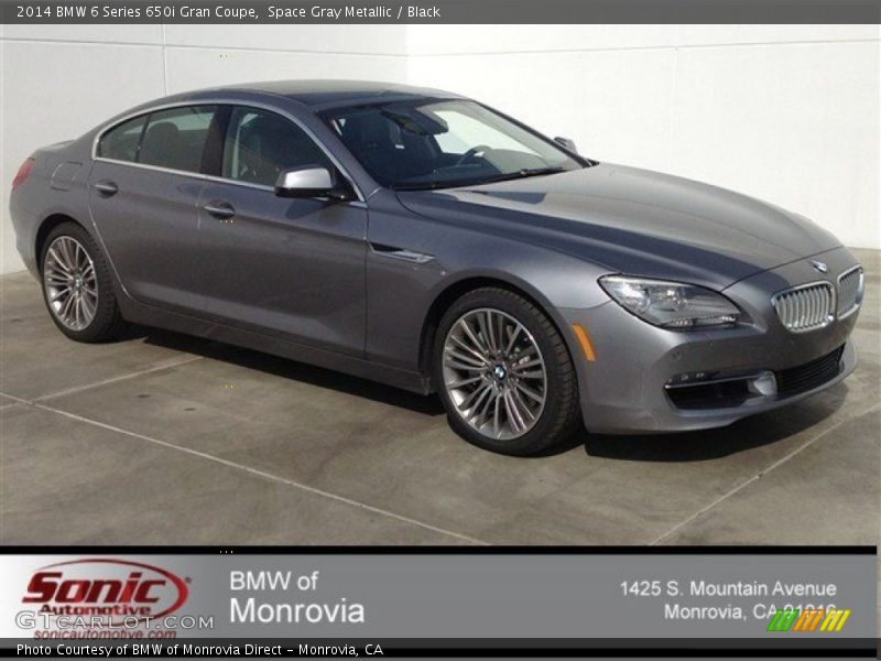 Space Gray Metallic / Black 2014 BMW 6 Series 650i Gran Coupe