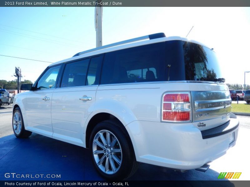 White Platinum Metallic Tri-Coat / Dune 2013 Ford Flex Limited