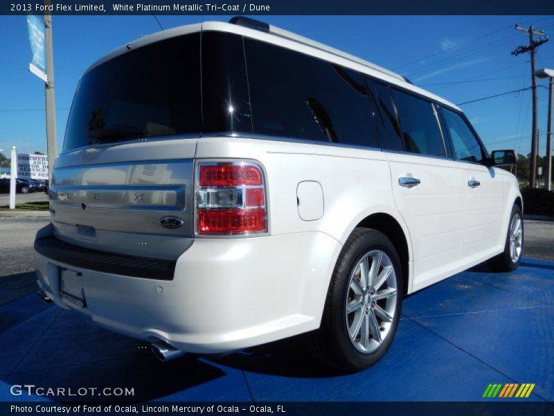 White Platinum Metallic Tri-Coat / Dune 2013 Ford Flex Limited