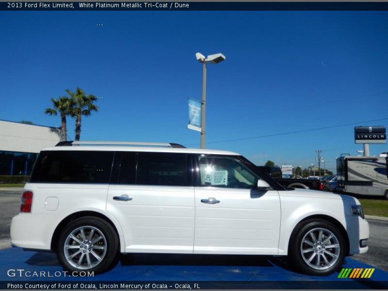 White Platinum Metallic Tri-Coat / Dune 2013 Ford Flex Limited