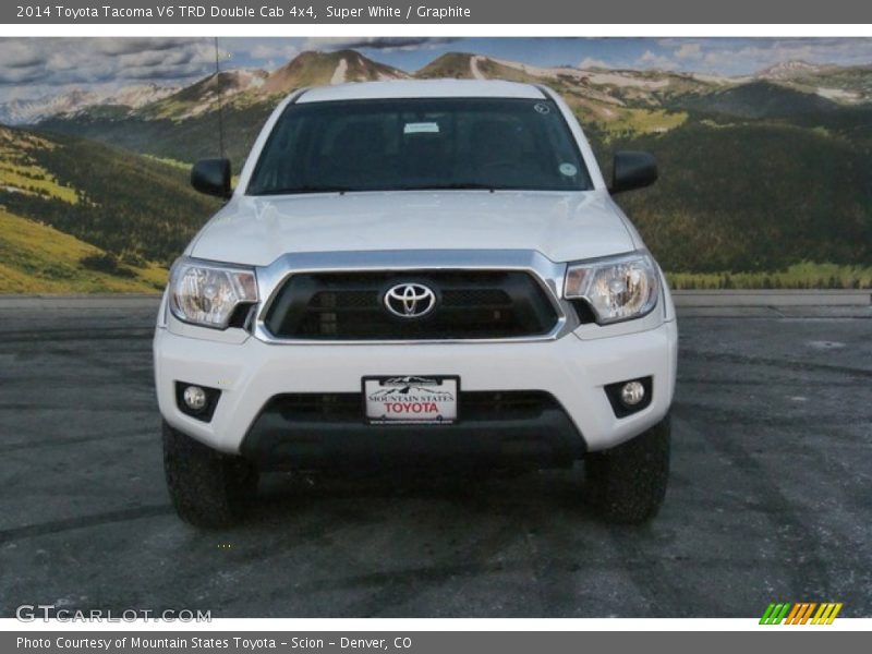 Super White / Graphite 2014 Toyota Tacoma V6 TRD Double Cab 4x4