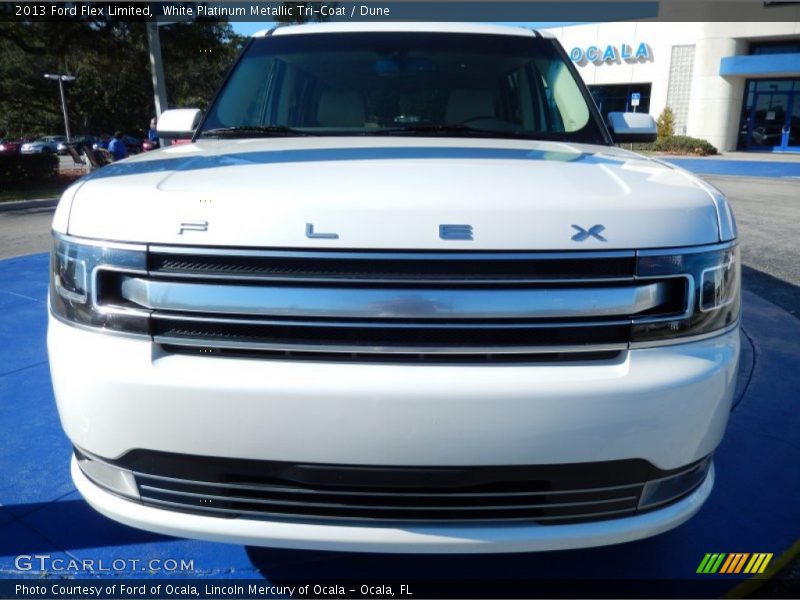 White Platinum Metallic Tri-Coat / Dune 2013 Ford Flex Limited