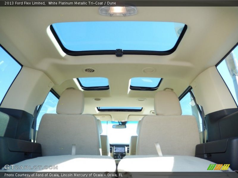 White Platinum Metallic Tri-Coat / Dune 2013 Ford Flex Limited