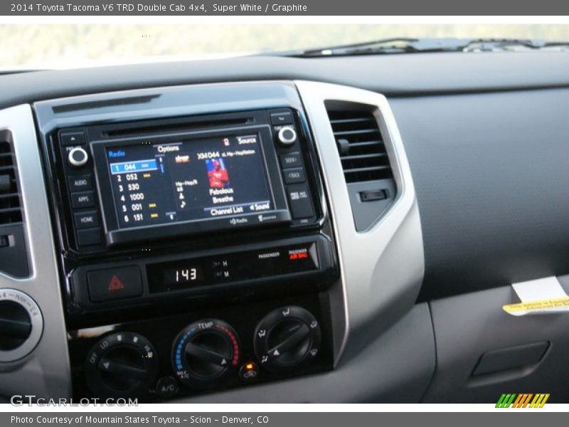 Super White / Graphite 2014 Toyota Tacoma V6 TRD Double Cab 4x4