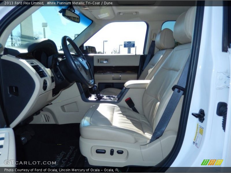 White Platinum Metallic Tri-Coat / Dune 2013 Ford Flex Limited
