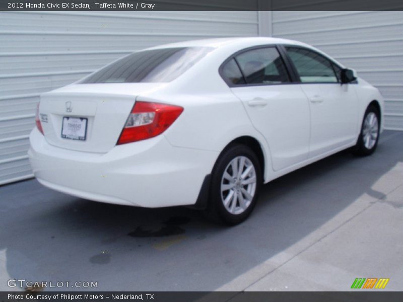 Taffeta White / Gray 2012 Honda Civic EX Sedan