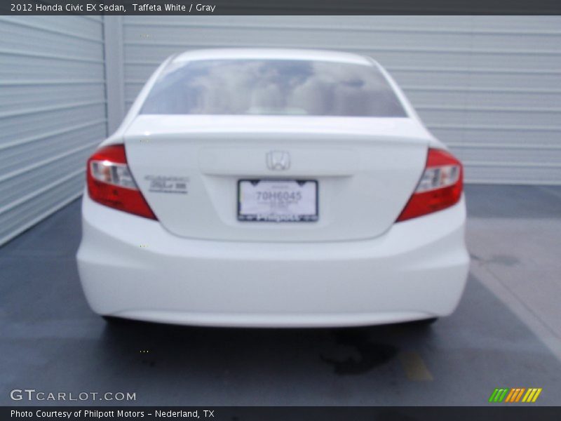 Taffeta White / Gray 2012 Honda Civic EX Sedan