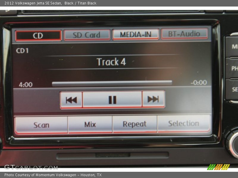 Black / Titan Black 2012 Volkswagen Jetta SE Sedan