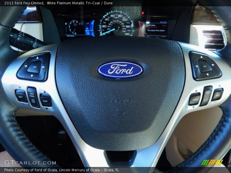 White Platinum Metallic Tri-Coat / Dune 2013 Ford Flex Limited