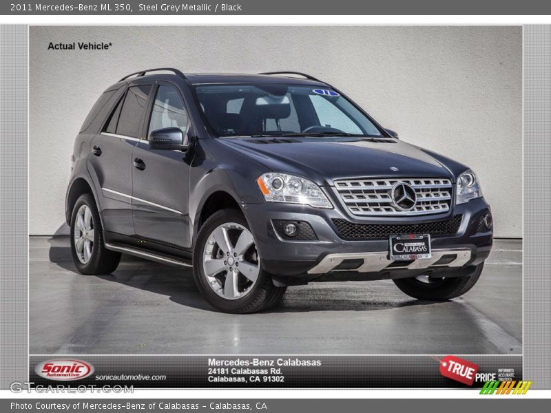 Steel Grey Metallic / Black 2011 Mercedes-Benz ML 350