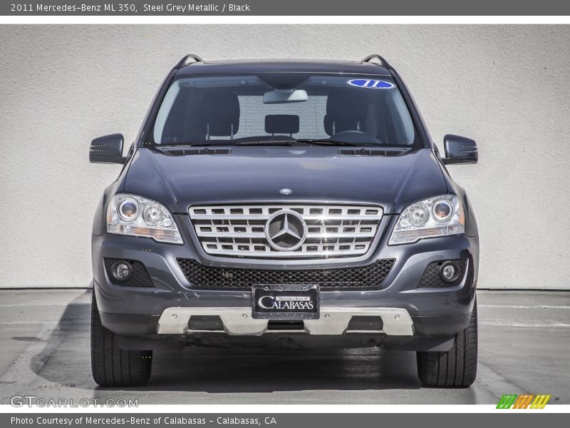 Steel Grey Metallic / Black 2011 Mercedes-Benz ML 350
