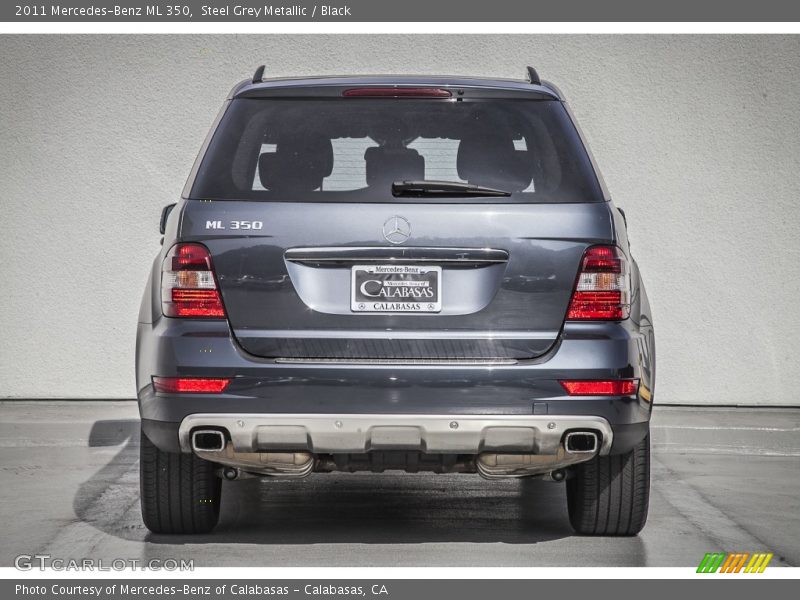 Steel Grey Metallic / Black 2011 Mercedes-Benz ML 350