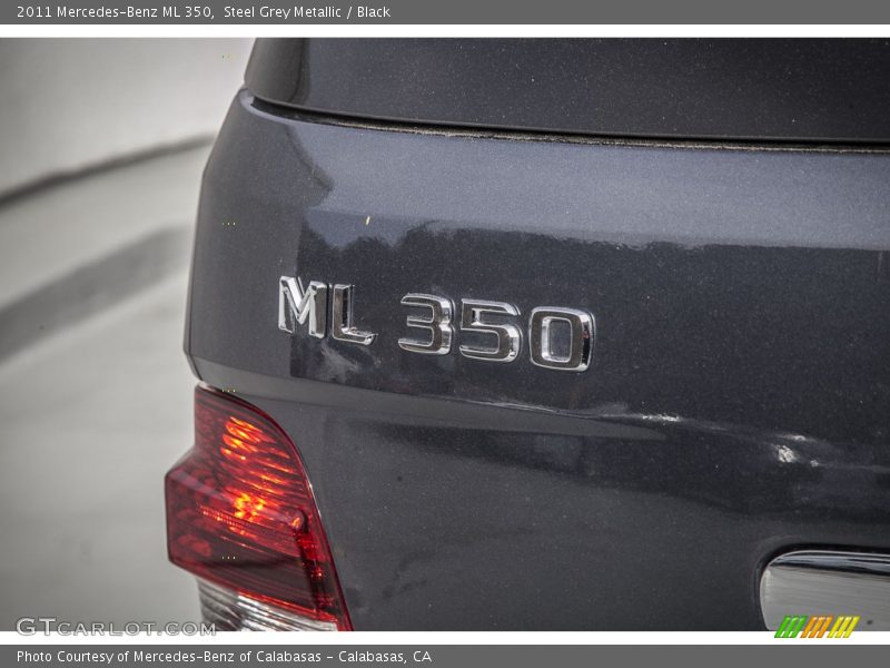 Steel Grey Metallic / Black 2011 Mercedes-Benz ML 350