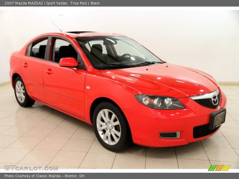 True Red / Black 2007 Mazda MAZDA3 i Sport Sedan