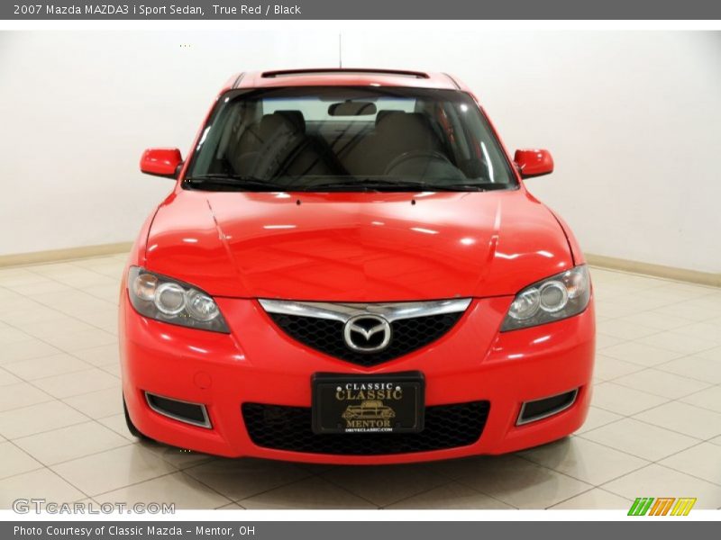 True Red / Black 2007 Mazda MAZDA3 i Sport Sedan