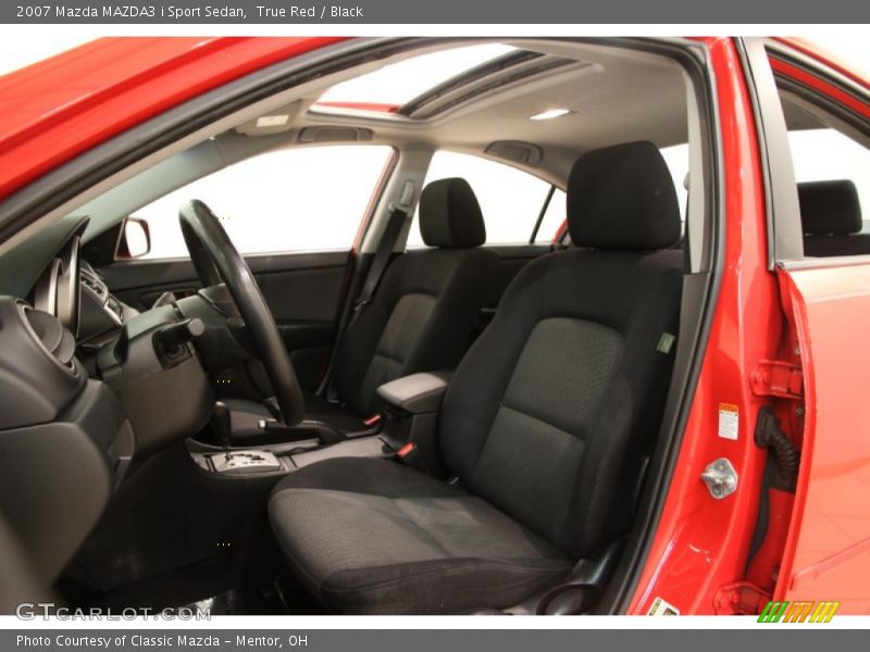 True Red / Black 2007 Mazda MAZDA3 i Sport Sedan