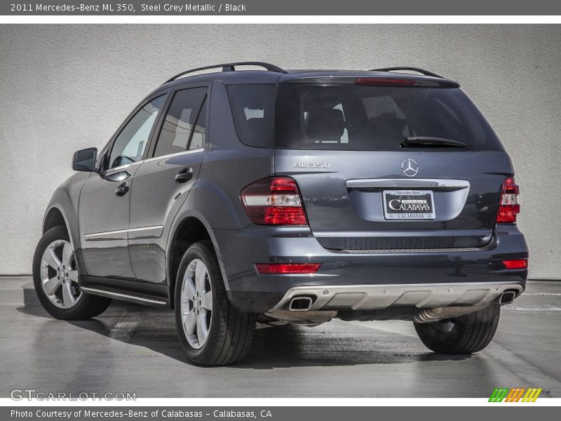 Steel Grey Metallic / Black 2011 Mercedes-Benz ML 350