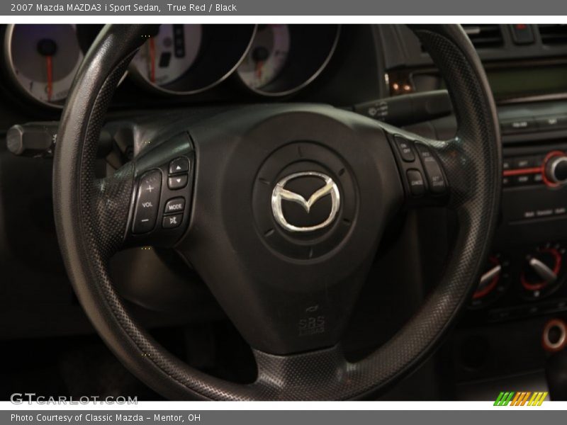 True Red / Black 2007 Mazda MAZDA3 i Sport Sedan