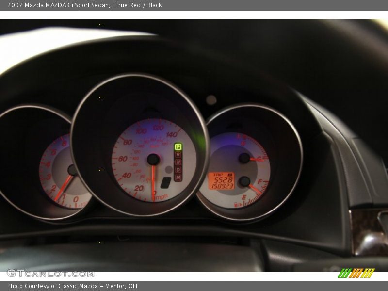 True Red / Black 2007 Mazda MAZDA3 i Sport Sedan