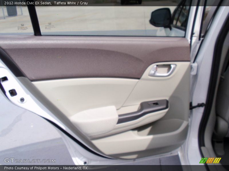 Taffeta White / Gray 2012 Honda Civic EX Sedan