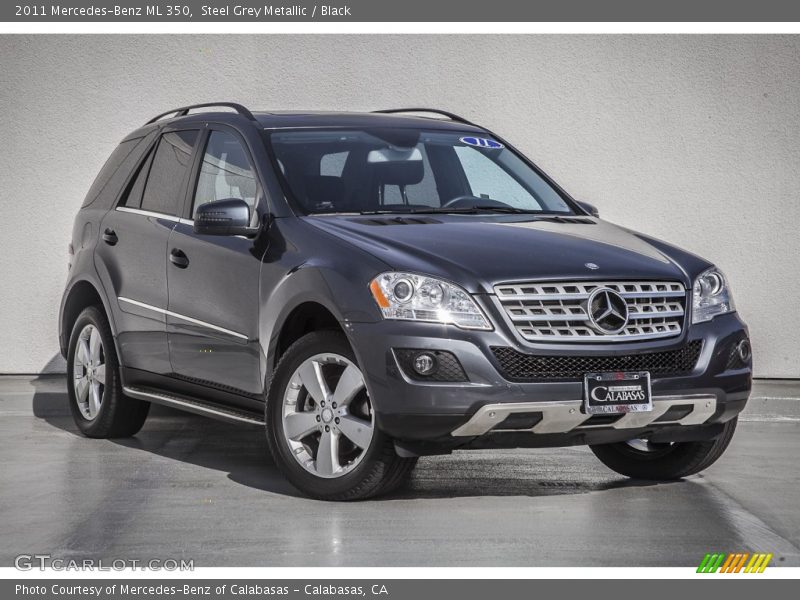 Steel Grey Metallic / Black 2011 Mercedes-Benz ML 350
